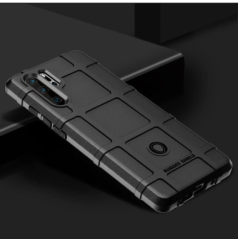 For Huawei P30 Pro Rugged Square Grid Texture TPU Protection Case