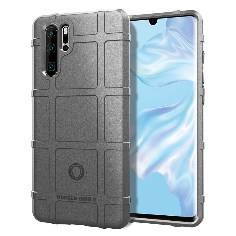 For Huawei P30 Pro Rugged Square Grid Texture TPU Protection Case
