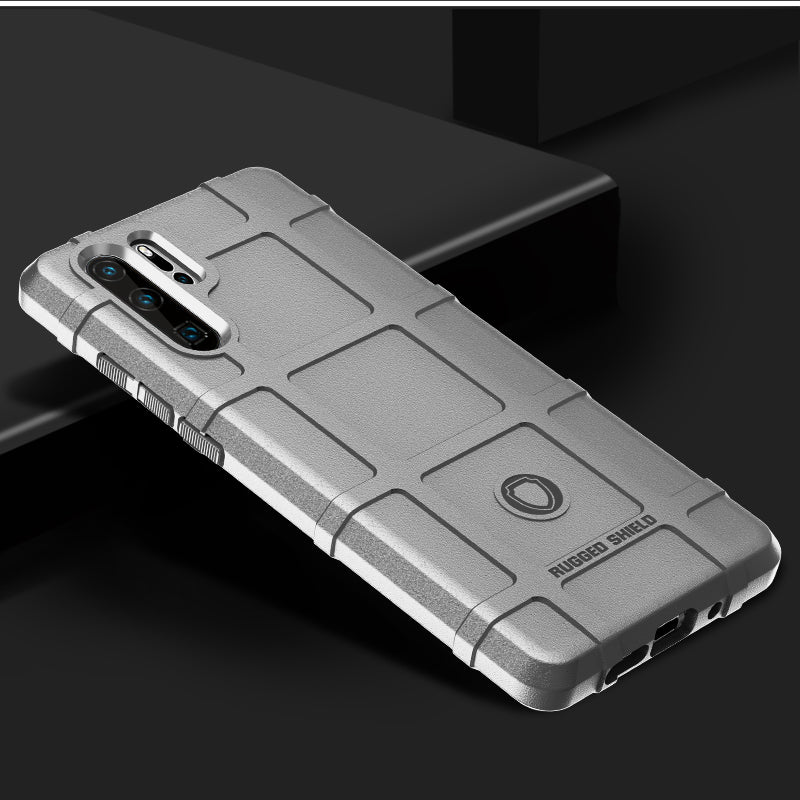 For Huawei P30 Pro Rugged Square Grid Texture TPU Protection Case