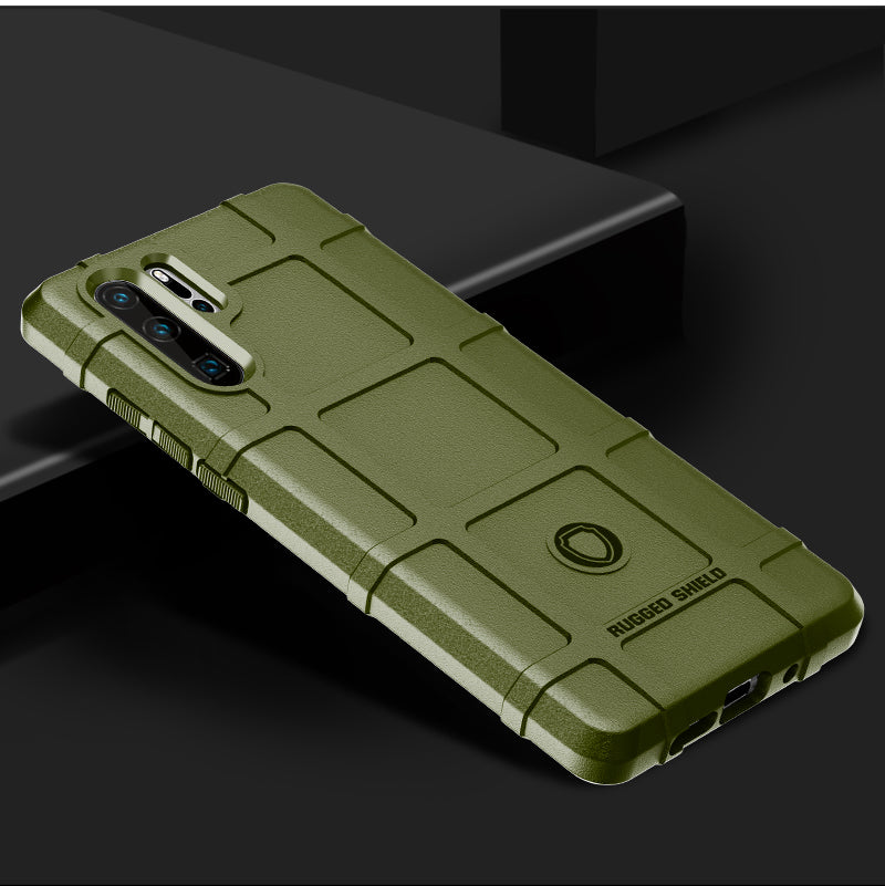 For Huawei P30 Pro Rugged Square Grid Texture TPU Protection Case