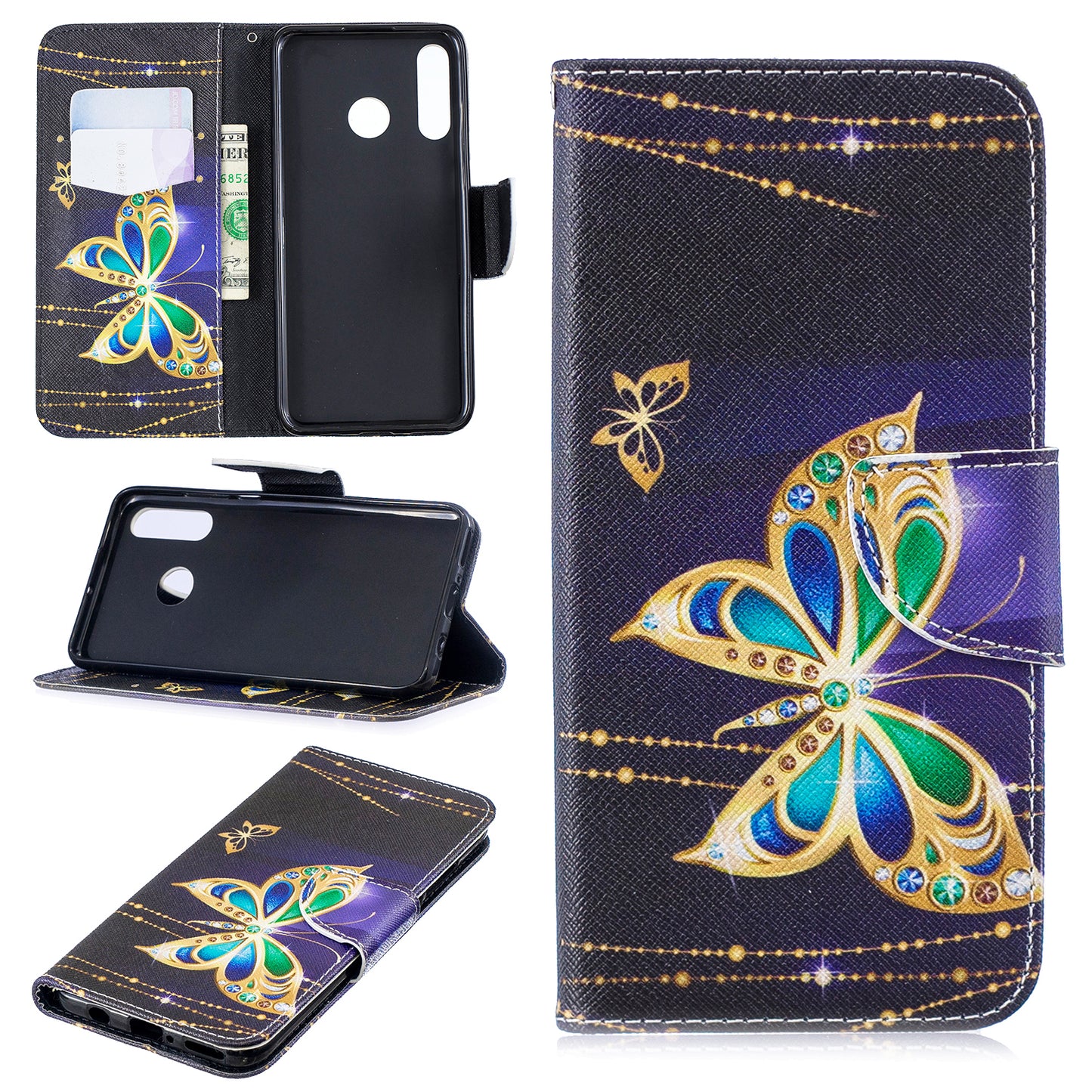For Huawei P30 Lite Pattern Printing Leather Stand Wallet Case