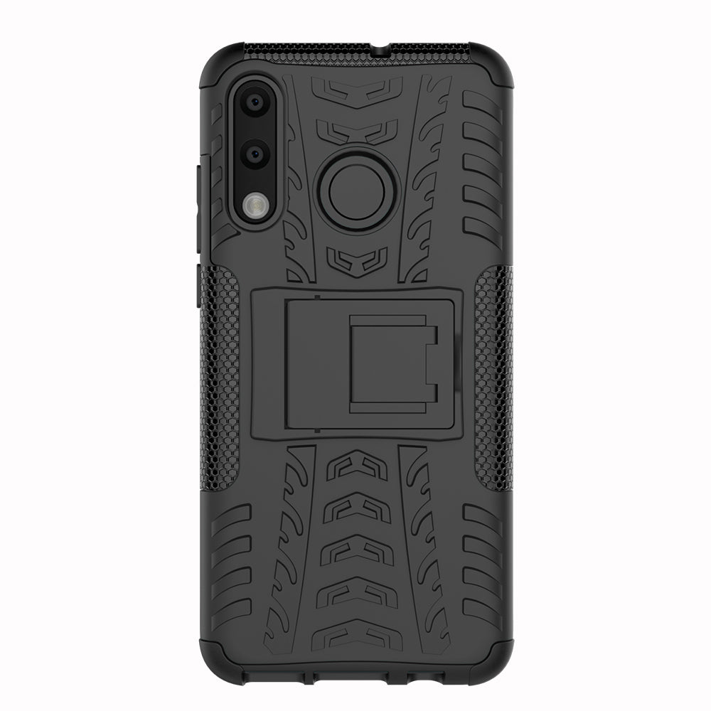 For Huawei P30 Lite Cool Tyre Kickstand PC + TPU Hybrid Protection Case Cover