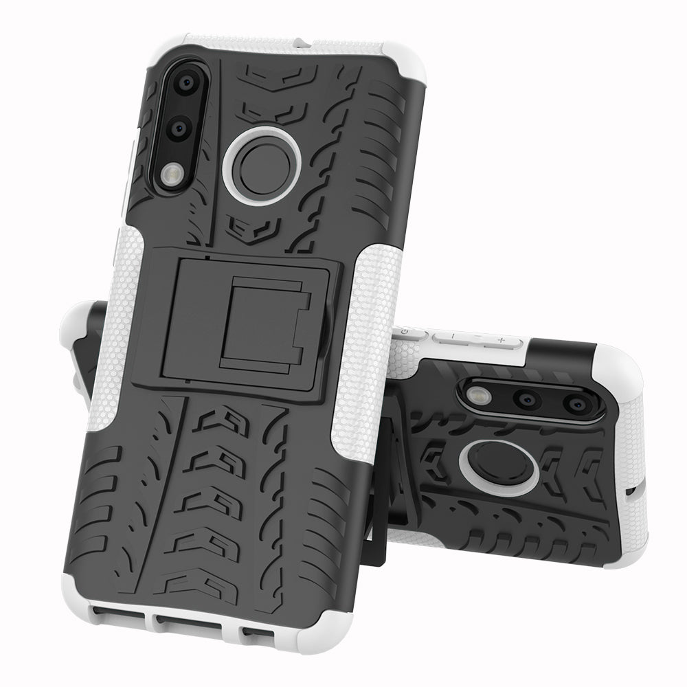 For Huawei P30 Lite Cool Tyre Kickstand PC + TPU Hybrid Protection Case Cover