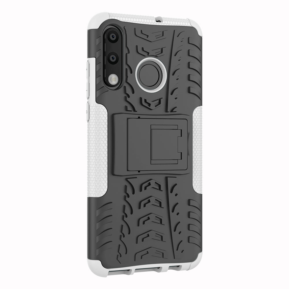 For Huawei P30 Lite Cool Tyre Kickstand PC + TPU Hybrid Protection Case Cover