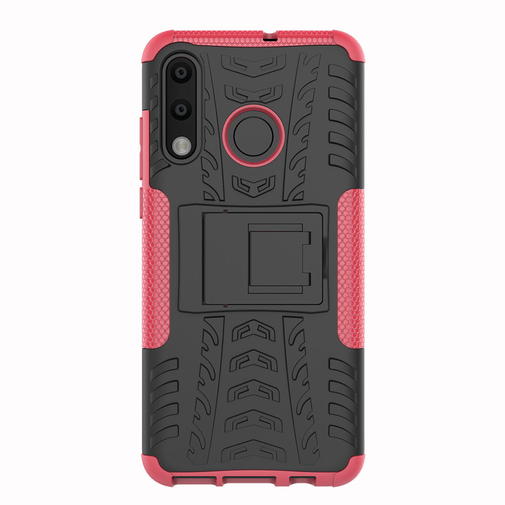 For Huawei P30 Lite Cool Tyre Kickstand PC + TPU Hybrid Protection Case Cover