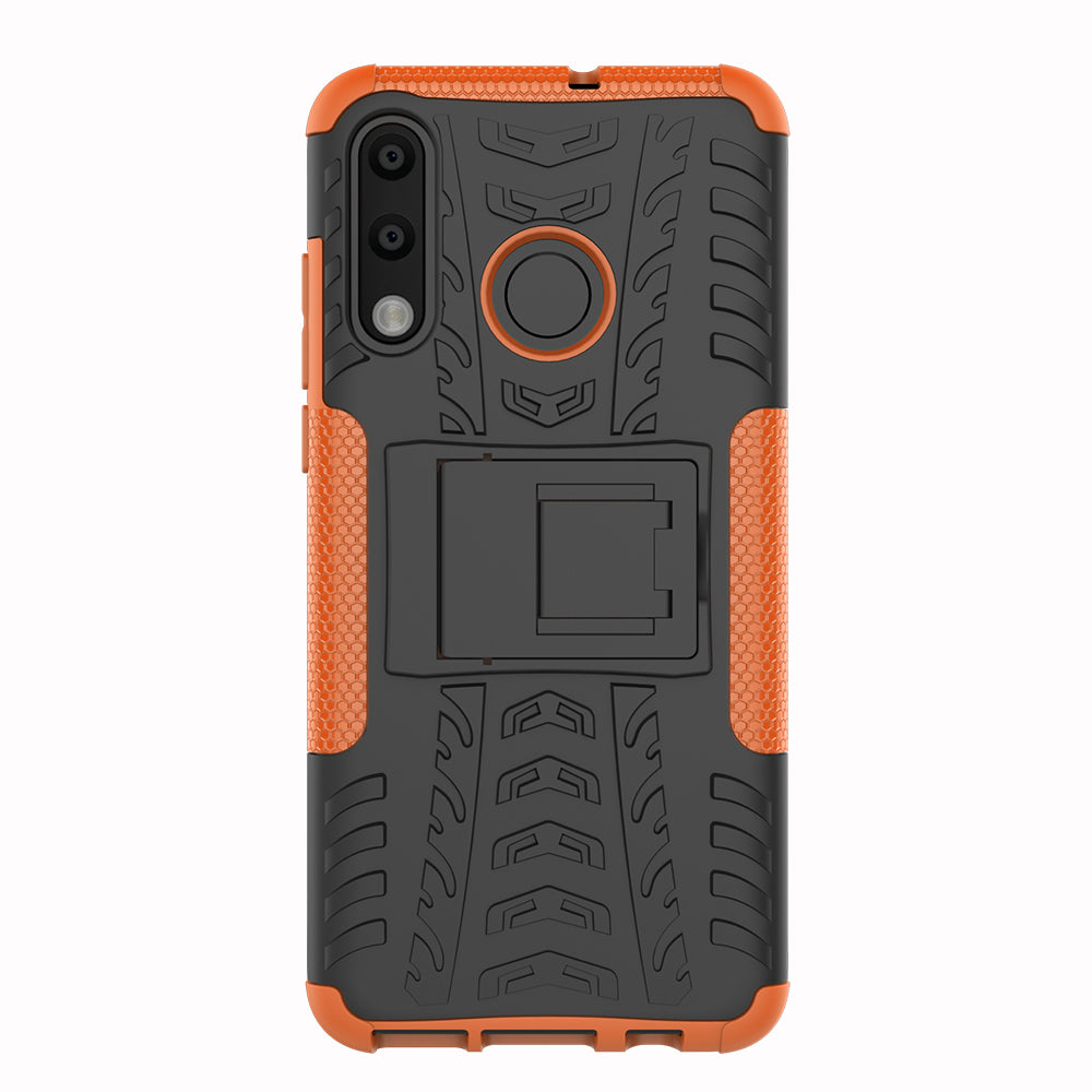 For Huawei P30 Lite Cool Tyre Kickstand PC + TPU Hybrid Protection Case Cover