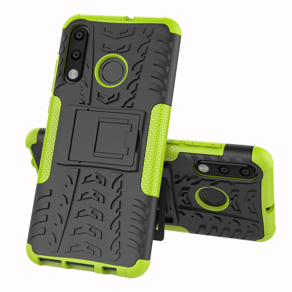 For Huawei P30 Lite Cool Tyre Kickstand PC + TPU Hybrid Protection Case Cover