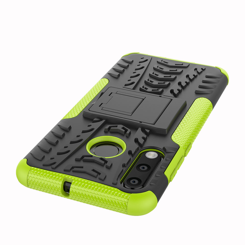 For Huawei P30 Lite Cool Tyre Kickstand PC + TPU Hybrid Protection Case Cover