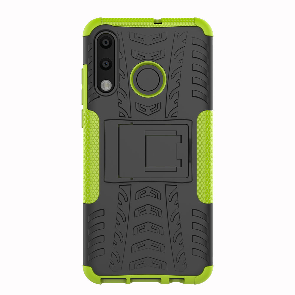 For Huawei P30 Lite Cool Tyre Kickstand PC + TPU Hybrid Protection Case Cover