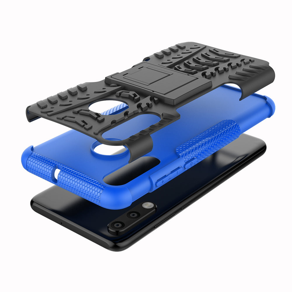 For Huawei P30 Lite Cool Tyre Kickstand PC + TPU Hybrid Protection Case Cover