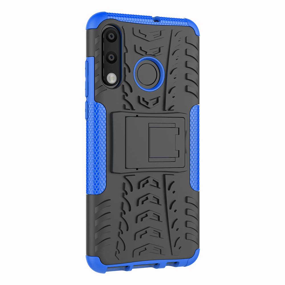 For Huawei P30 Lite Cool Tyre Kickstand PC + TPU Hybrid Protection Case Cover