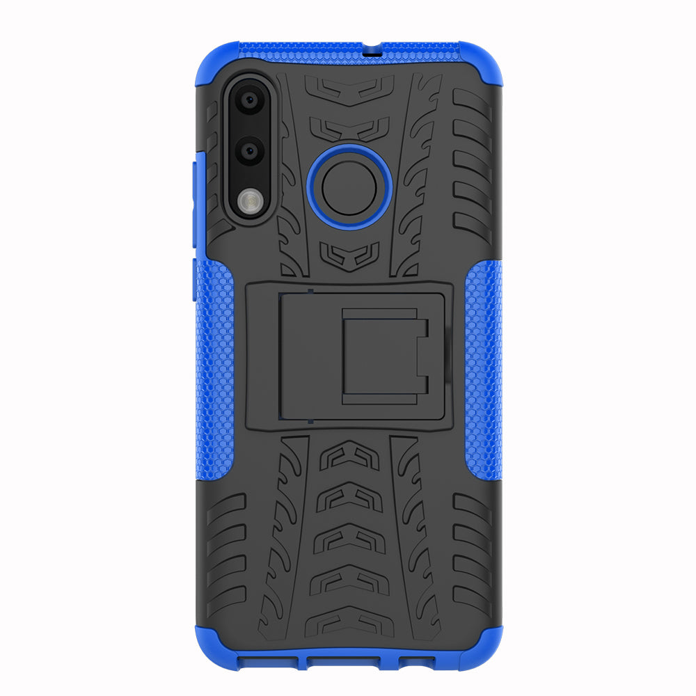 For Huawei P30 Lite Cool Tyre Kickstand PC + TPU Hybrid Protection Case Cover