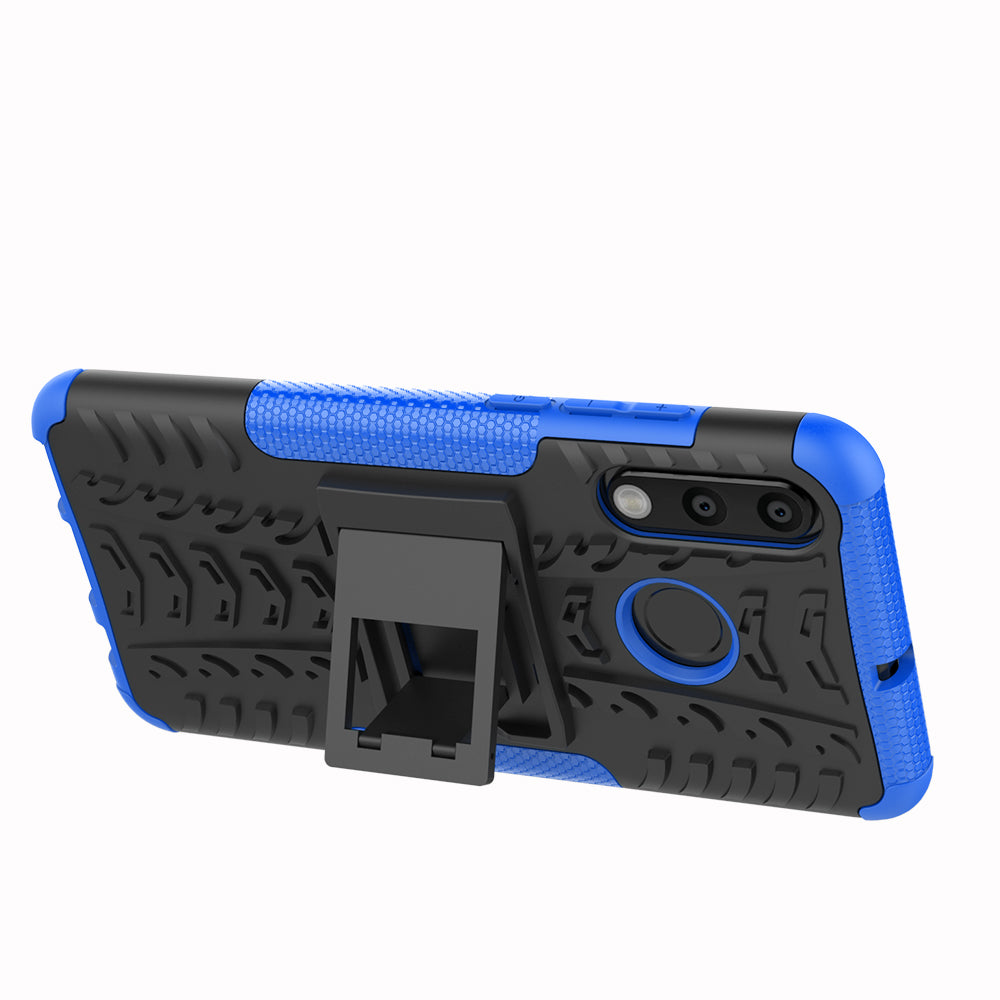 For Huawei P30 Lite Cool Tyre Kickstand PC + TPU Hybrid Protection Case Cover