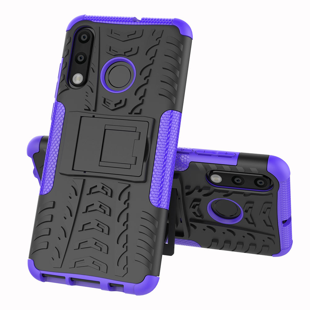 For Huawei P30 Lite Cool Tyre Kickstand PC + TPU Hybrid Protection Case Cover