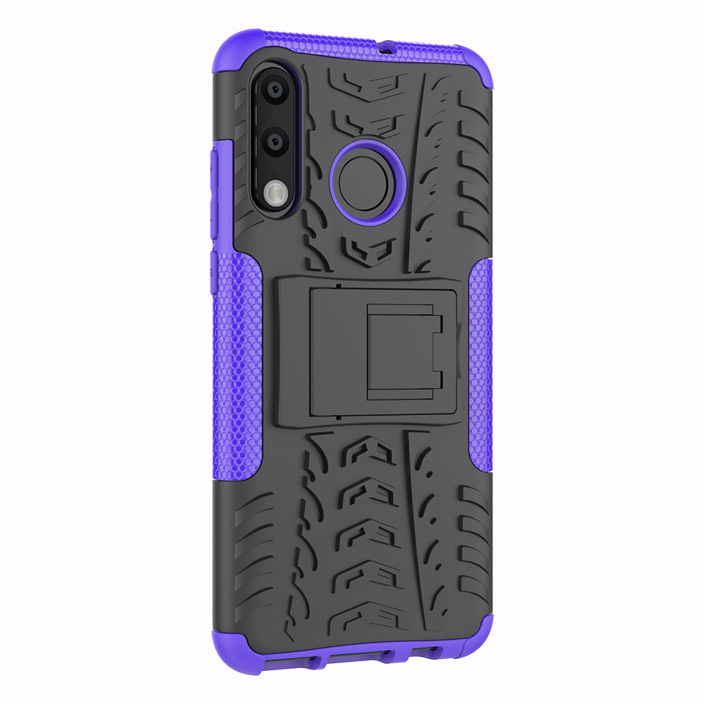 For Huawei P30 Lite Cool Tyre Kickstand PC + TPU Hybrid Protection Case Cover