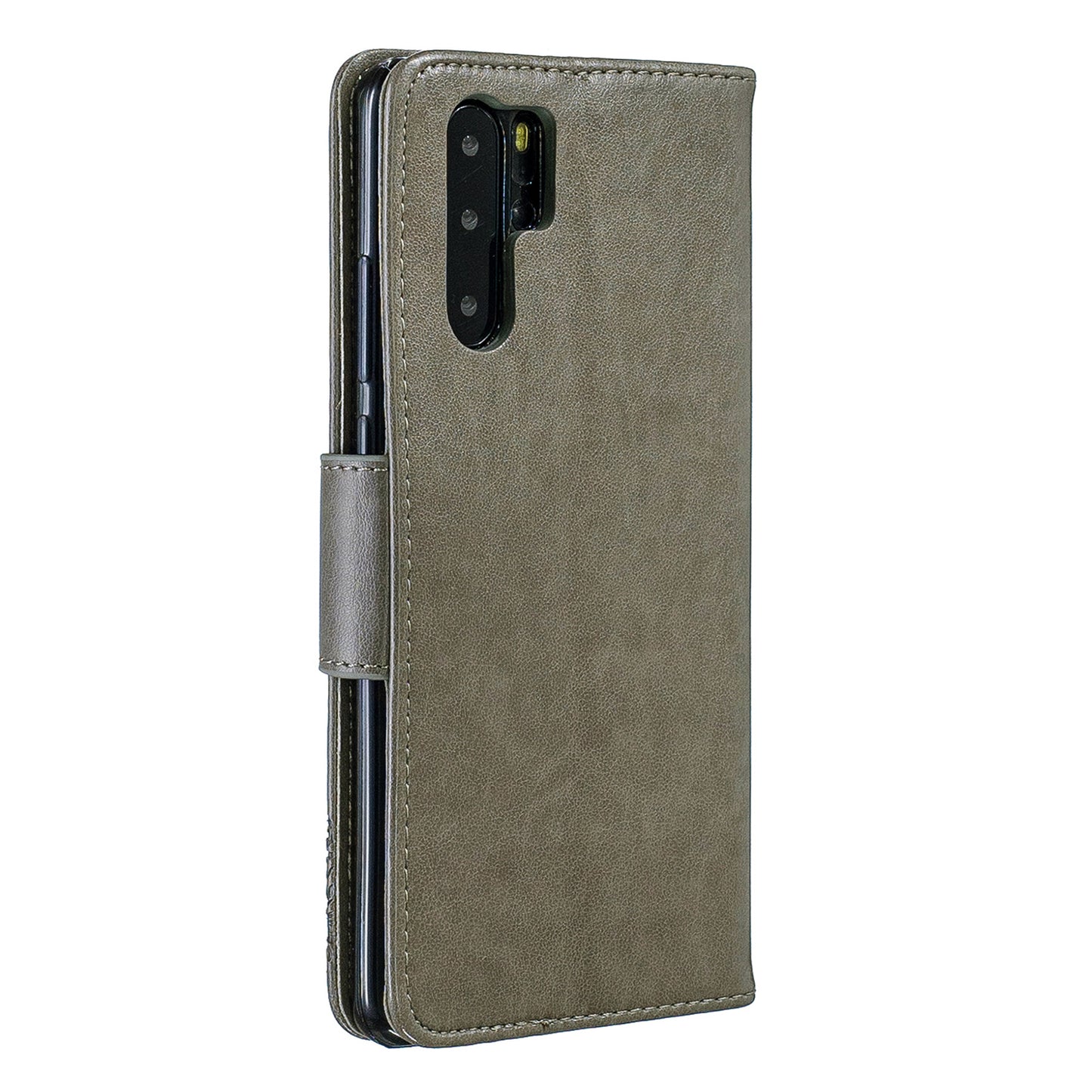 For Huawei P30 Pro PU Leather Imprint Butterflies Phone Case