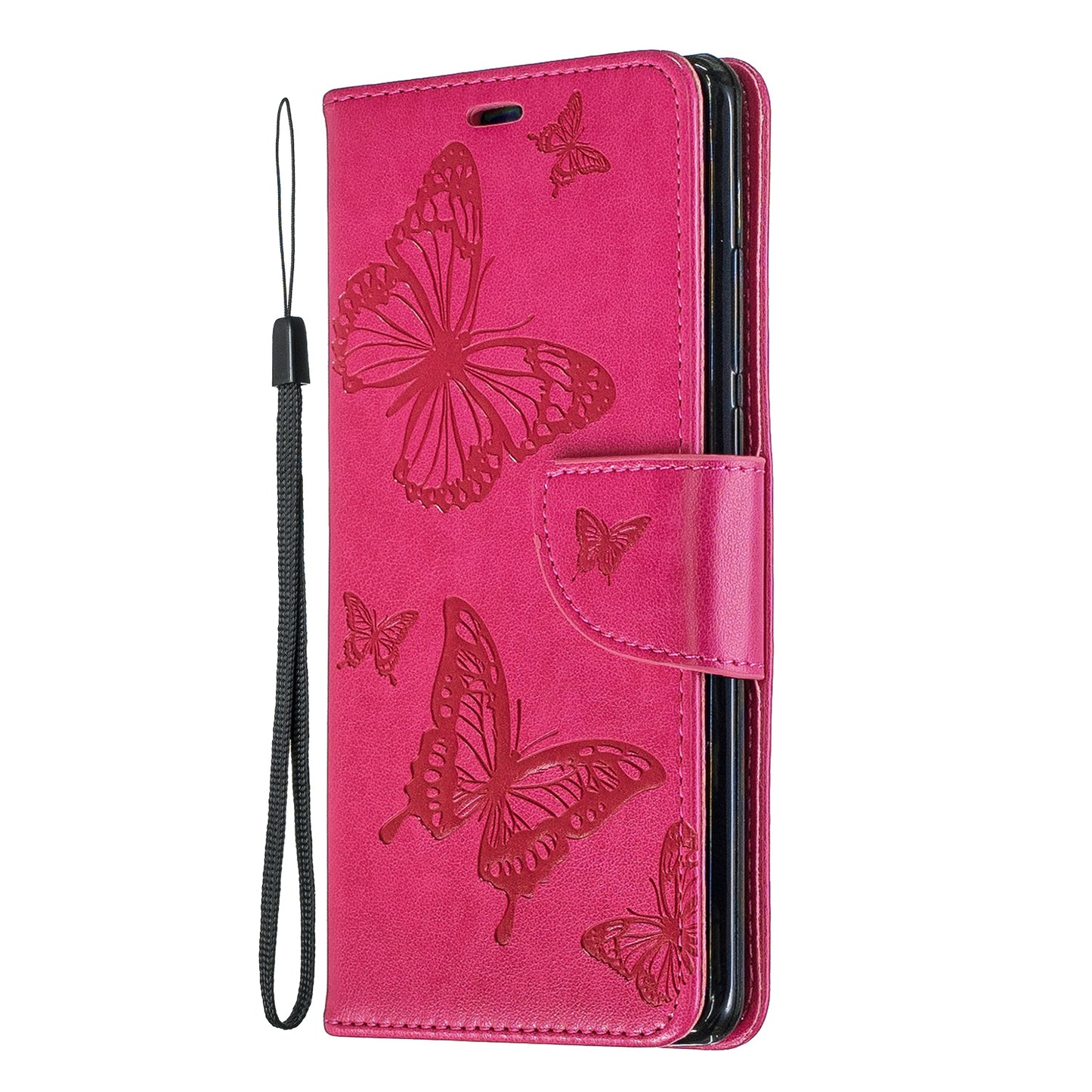 For Huawei P30 Pro PU Leather Imprint Butterflies Phone Case