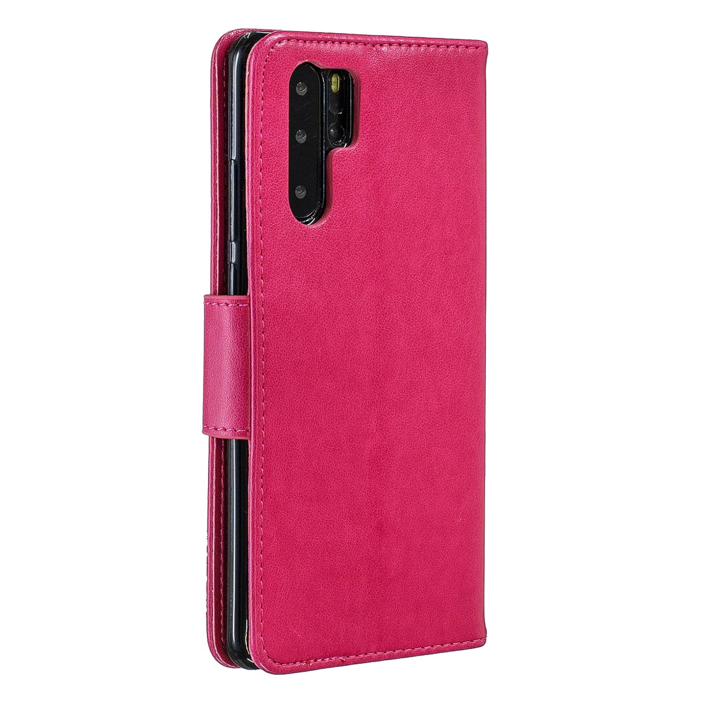 For Huawei P30 Pro PU Leather Imprint Butterflies Phone Case