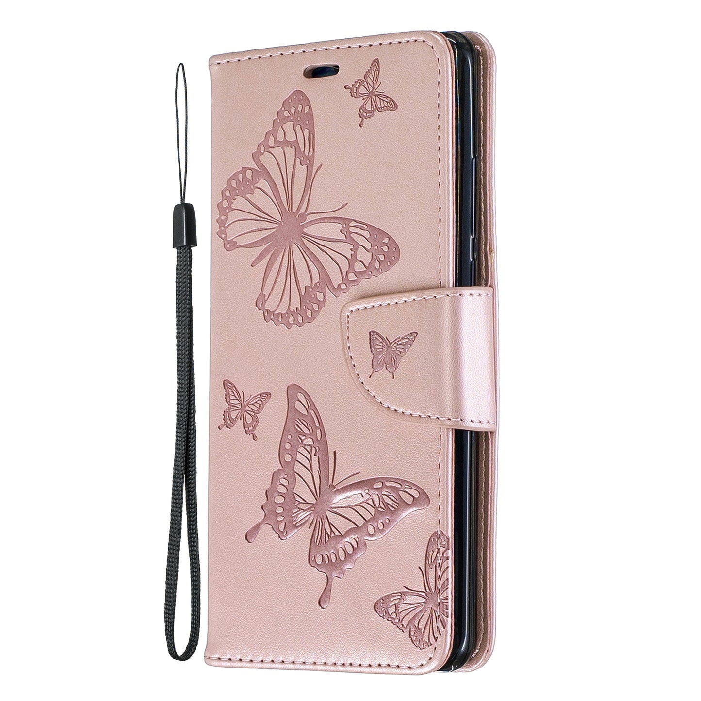 For Huawei P30 Pro PU Leather Imprint Butterflies Phone Case