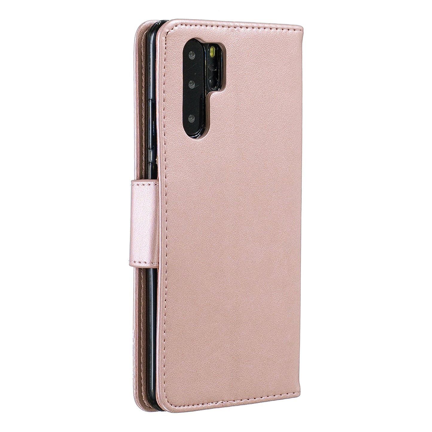For Huawei P30 Pro PU Leather Imprint Butterflies Phone Case