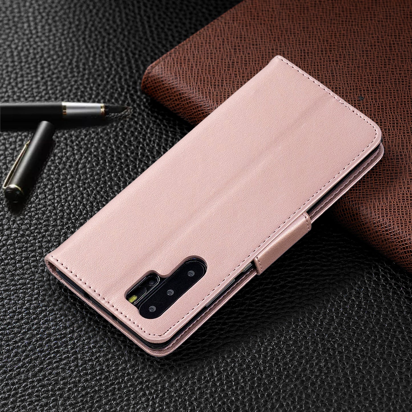 For Huawei P30 Pro PU Leather Imprint Butterflies Phone Case