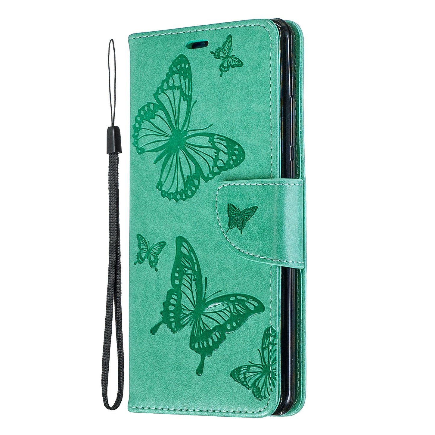 For Huawei P30 Pro PU Leather Imprint Butterflies Phone Case