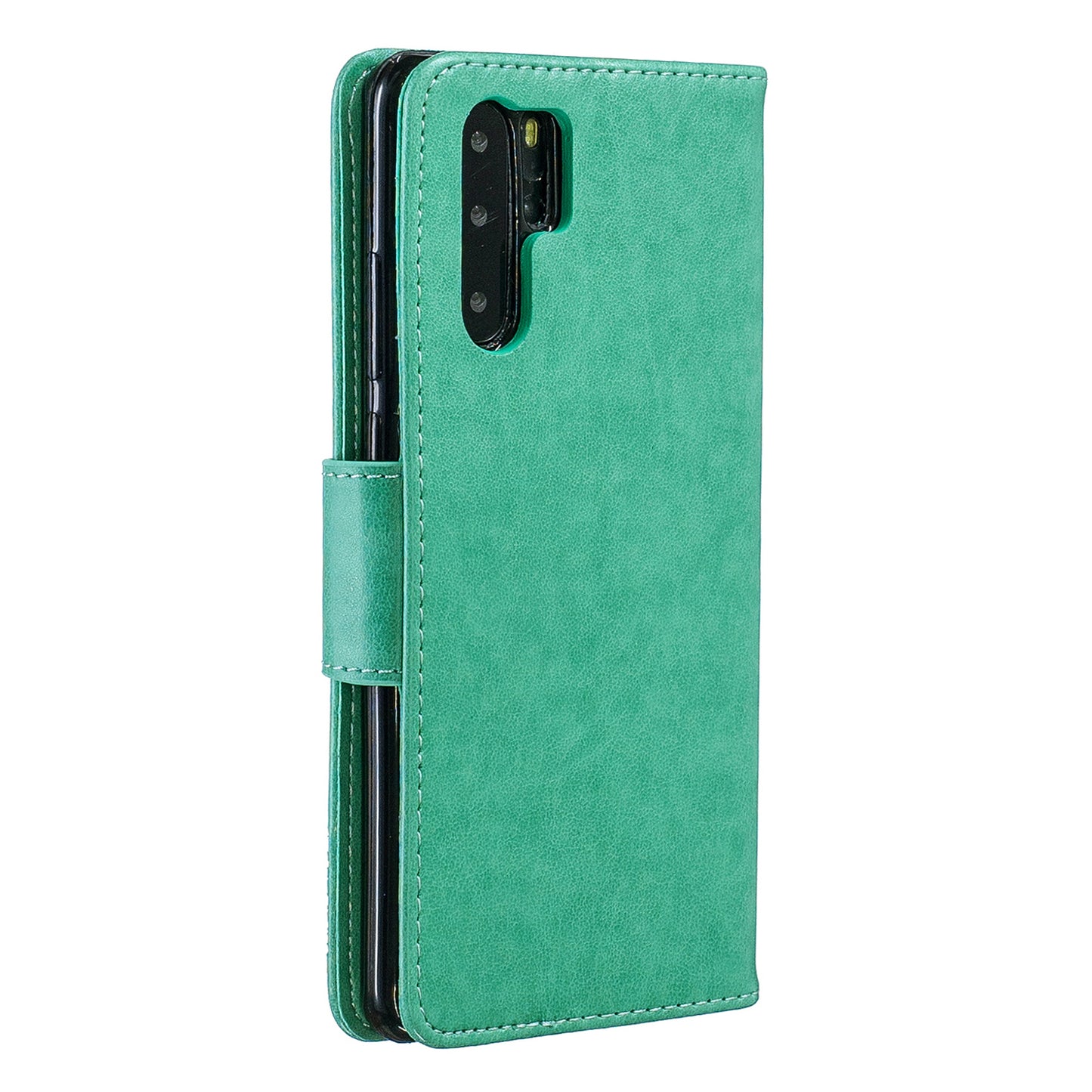 For Huawei P30 Pro PU Leather Imprint Butterflies Phone Case