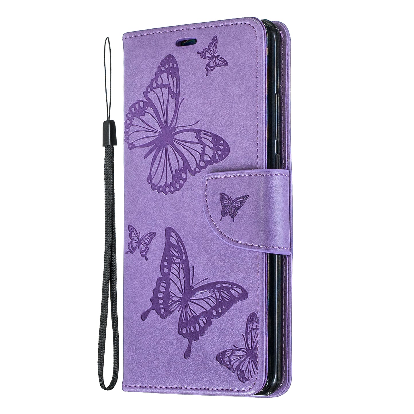 For Huawei P30 Pro PU Leather Imprint Butterflies Phone Case