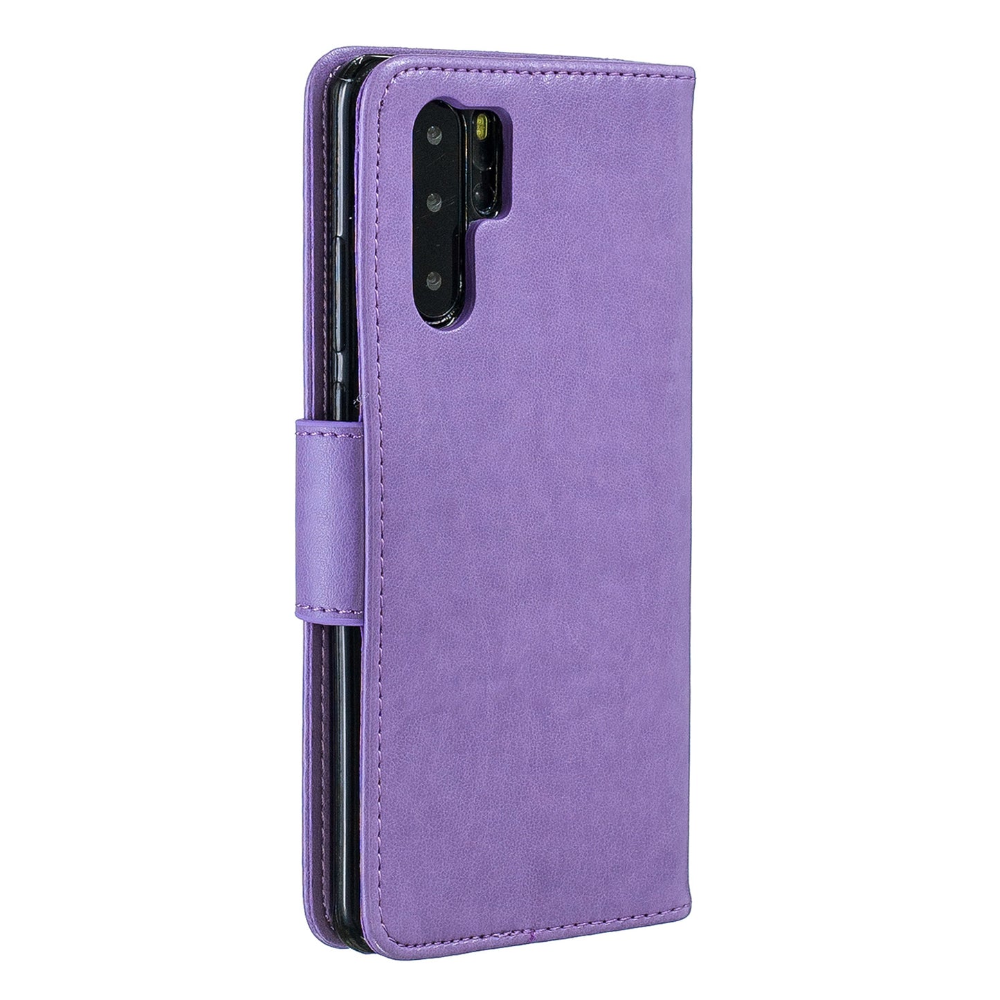 For Huawei P30 Pro PU Leather Imprint Butterflies Phone Case