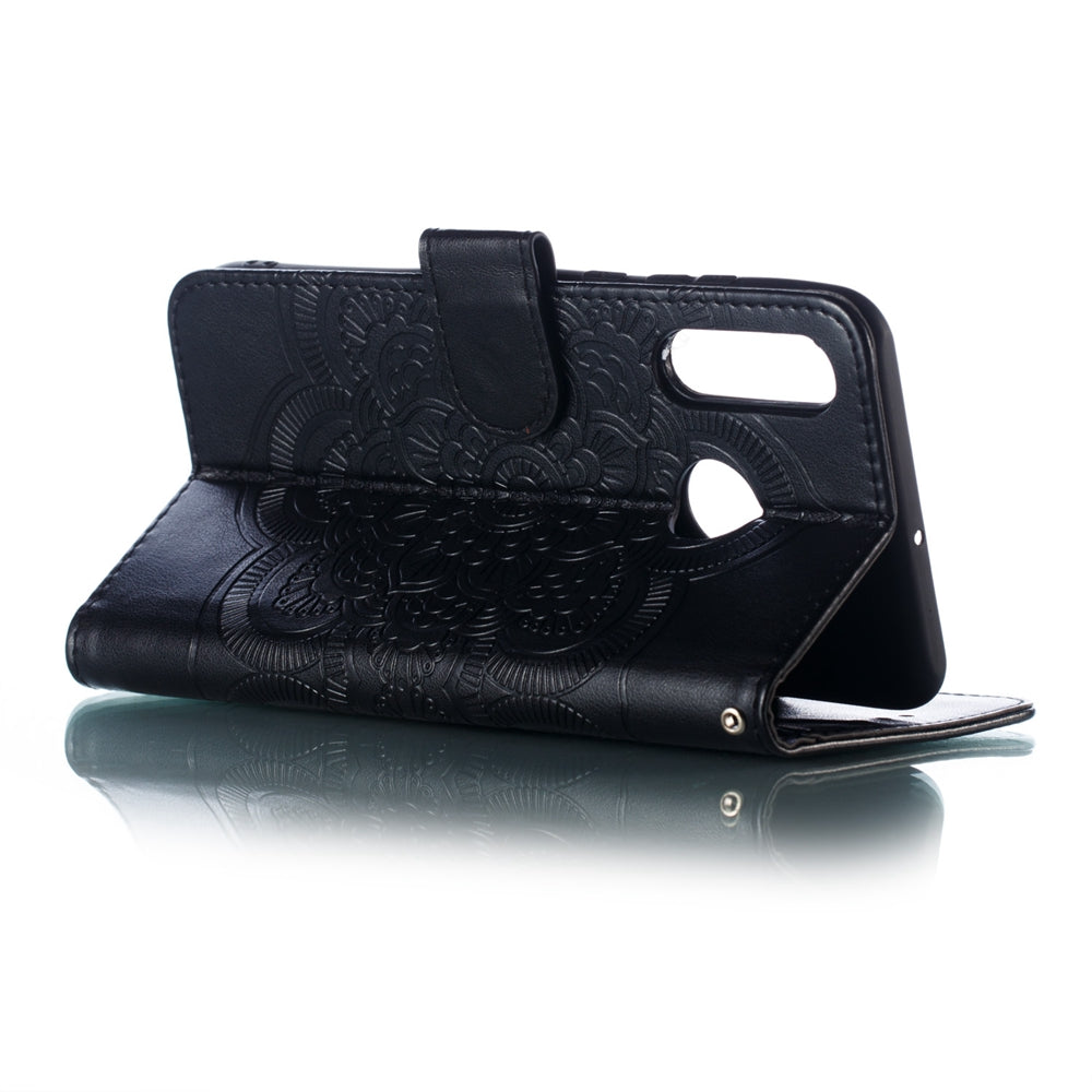 For Huawei P30 Lite/nova 4e/P30 lite New Edition Imprint Mandala Flower Phone Cover Case Leather Wallet