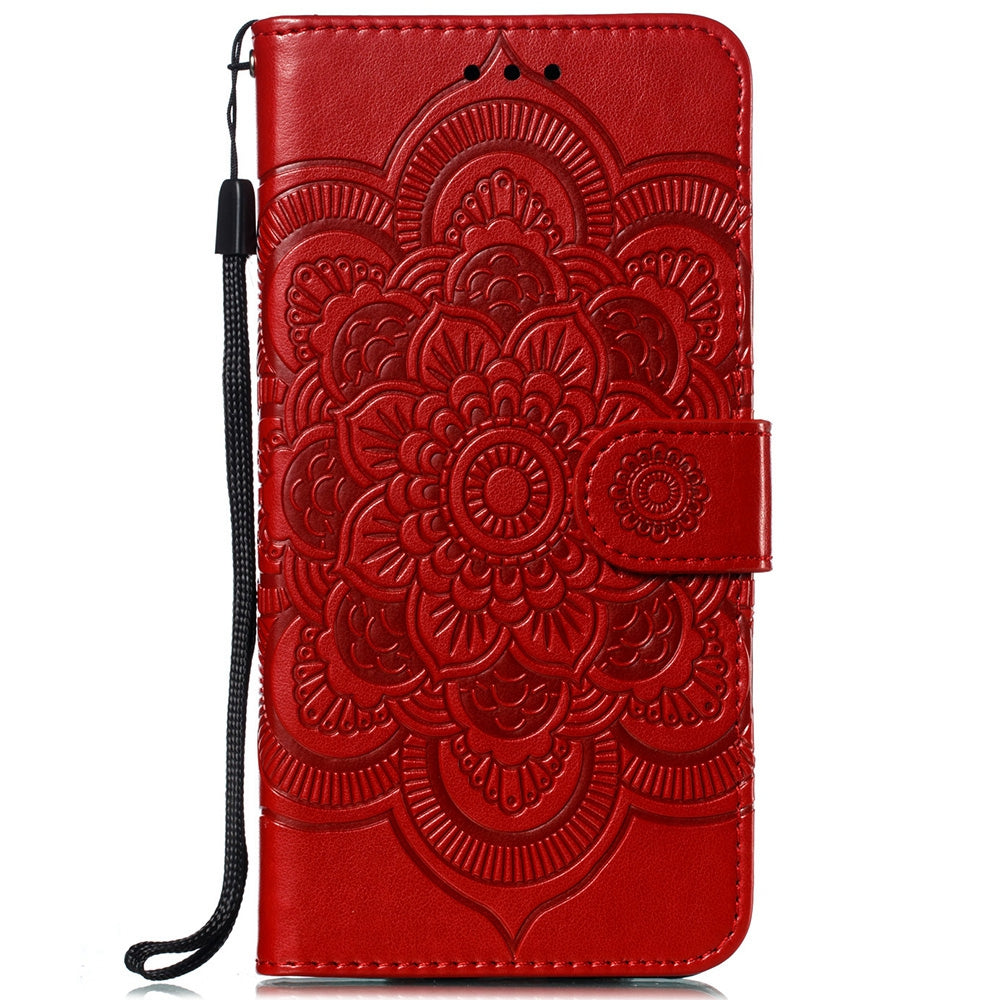 For Huawei P30 Lite/nova 4e/P30 lite New Edition Imprint Mandala Flower Phone Cover Case Leather Wallet