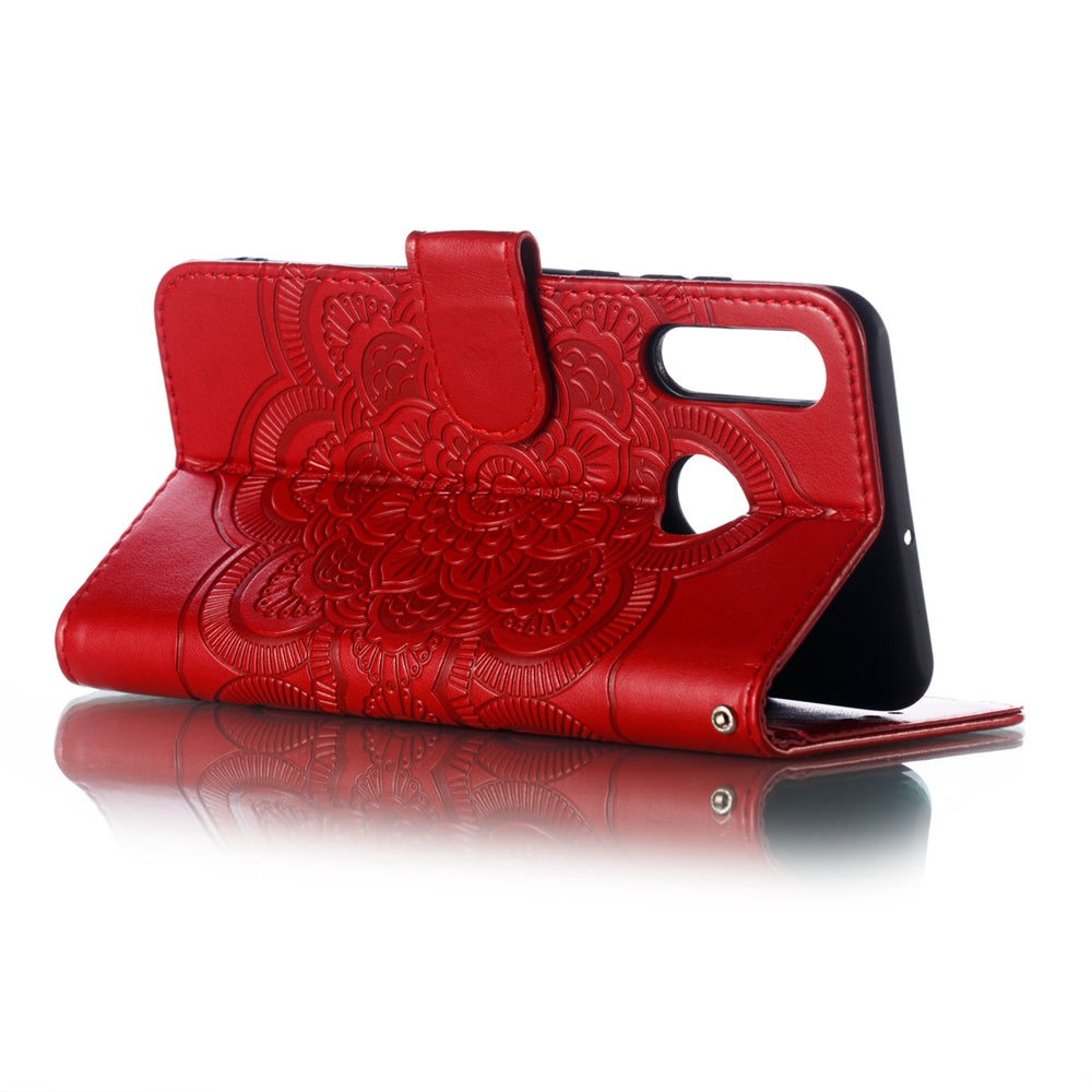 For Huawei P30 Lite/nova 4e/P30 lite New Edition Imprint Mandala Flower Phone Cover Case Leather Wallet