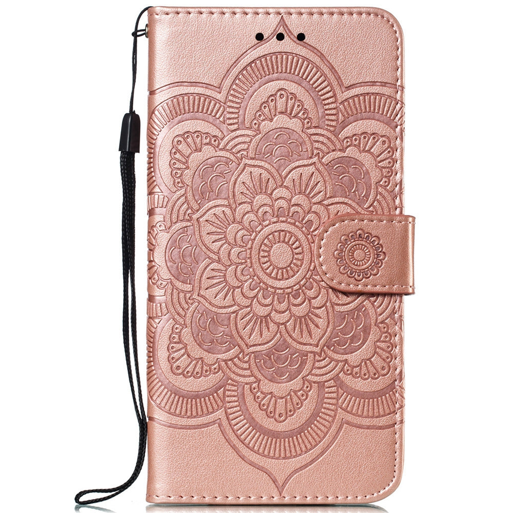For Huawei P30 Lite/nova 4e/P30 lite New Edition Imprint Mandala Flower Phone Cover Case Leather Wallet
