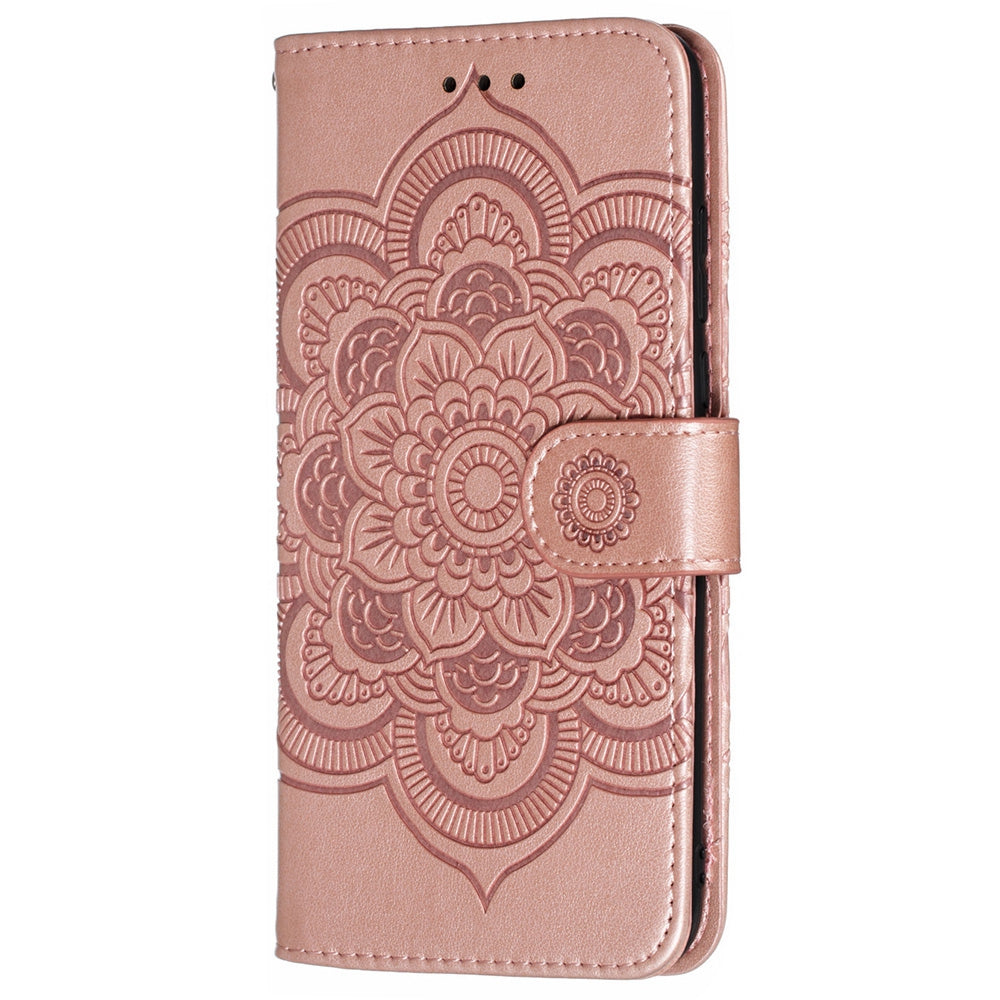For Huawei P30 Lite/nova 4e/P30 lite New Edition Imprint Mandala Flower Phone Cover Case Leather Wallet