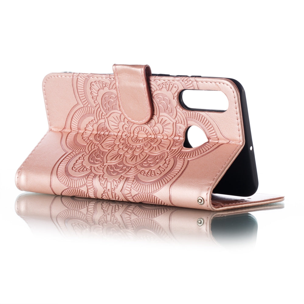 For Huawei P30 Lite/nova 4e/P30 lite New Edition Imprint Mandala Flower Phone Cover Case Leather Wallet