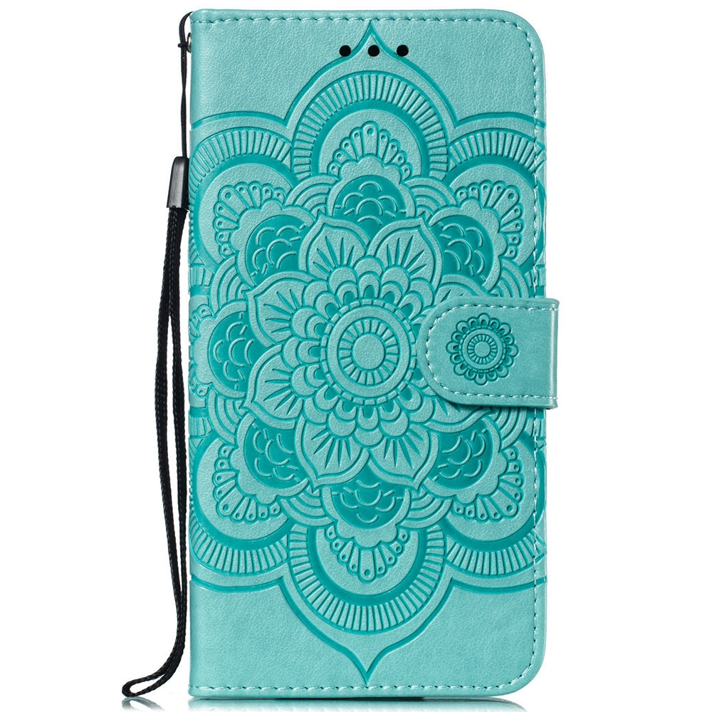 For Huawei P30 Lite/nova 4e/P30 lite New Edition Imprint Mandala Flower Phone Cover Case Leather Wallet