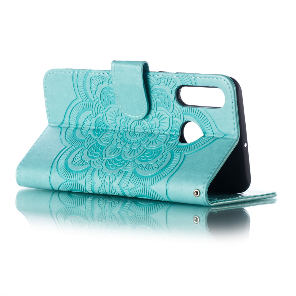 For Huawei P30 Lite/nova 4e/P30 lite New Edition Imprint Mandala Flower Phone Cover Case Leather Wallet
