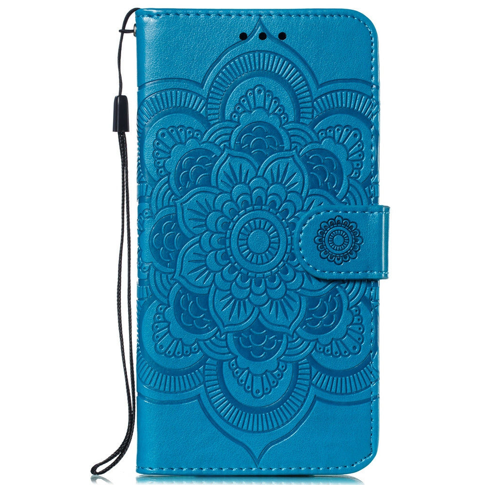 For Huawei P30 Lite/nova 4e/P30 lite New Edition Imprint Mandala Flower Phone Cover Case Leather Wallet