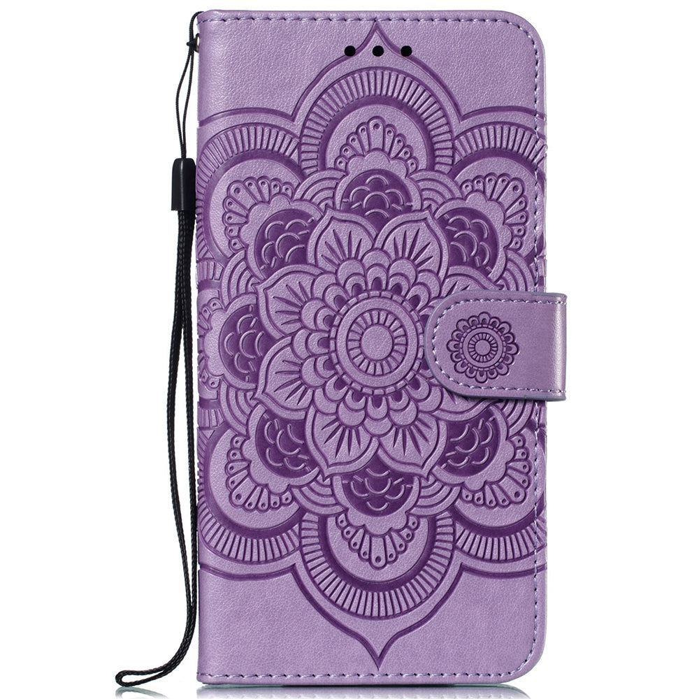 For Huawei P30 Lite/nova 4e/P30 lite New Edition Imprint Mandala Flower Phone Cover Case Leather Wallet