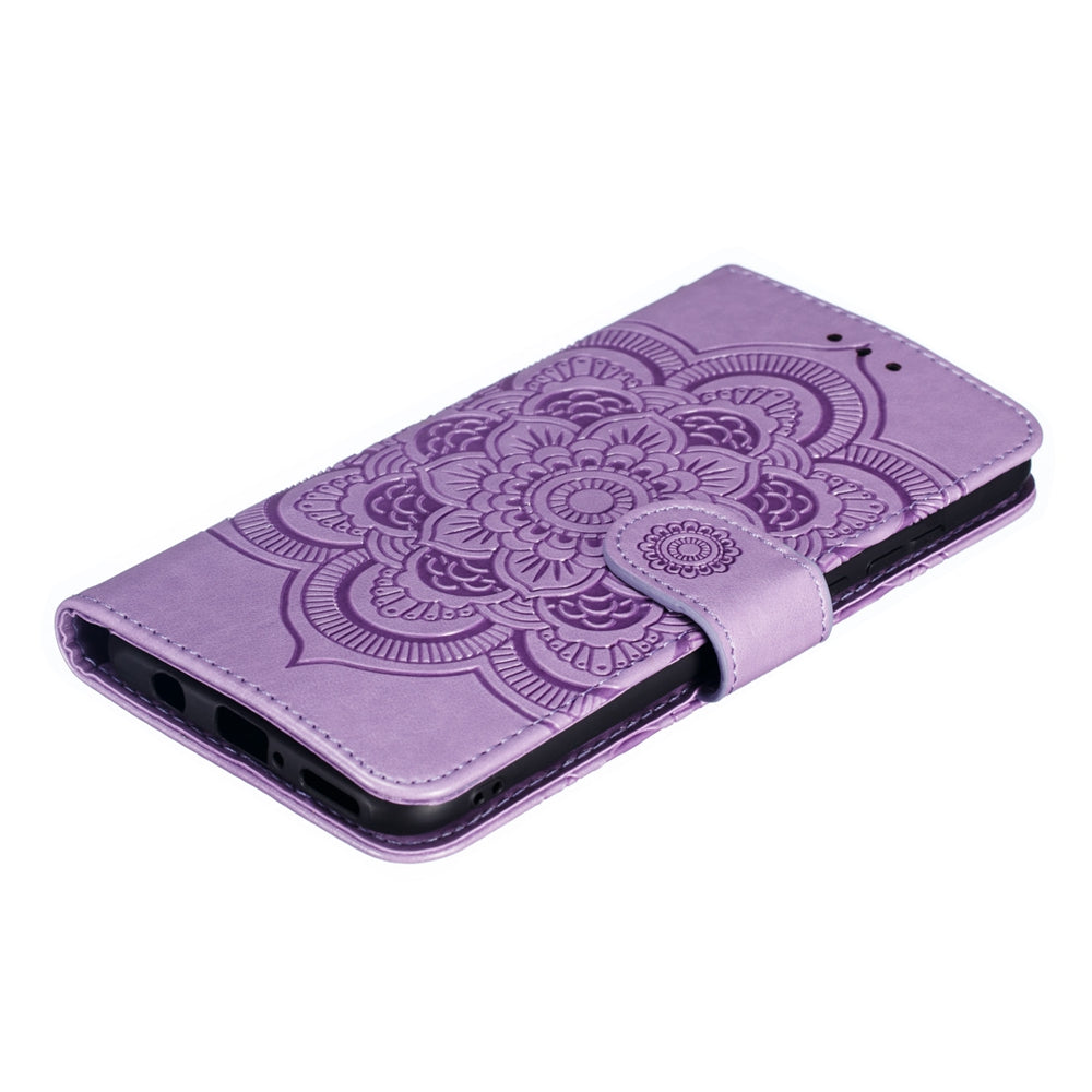 For Huawei P30 Lite/nova 4e/P30 lite New Edition Imprint Mandala Flower Phone Cover Case Leather Wallet