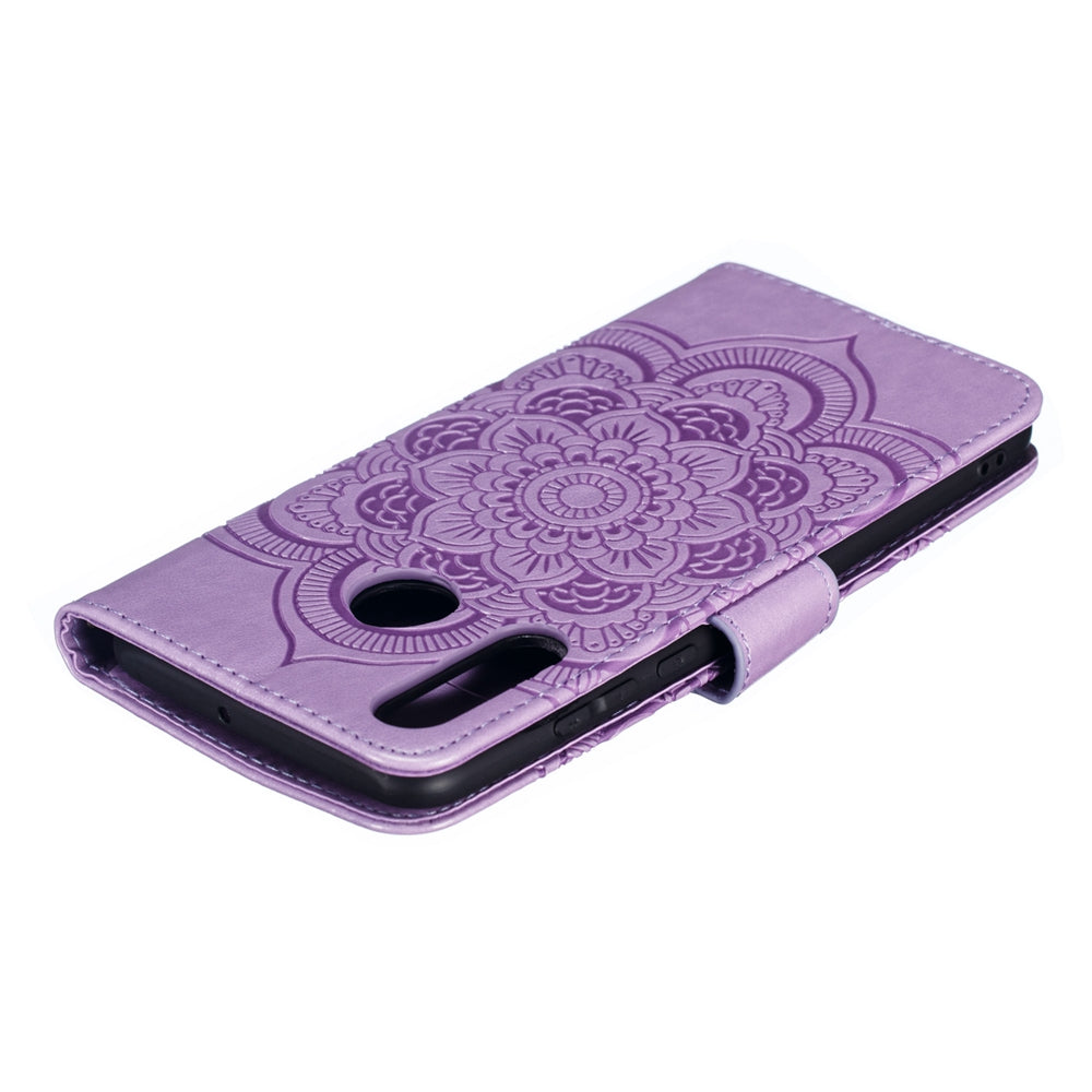 For Huawei P30 Lite/nova 4e/P30 lite New Edition Imprint Mandala Flower Phone Cover Case Leather Wallet