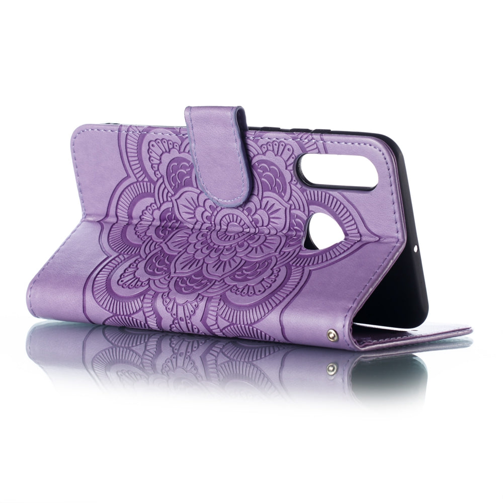 For Huawei P30 Lite/nova 4e/P30 lite New Edition Imprint Mandala Flower Phone Cover Case Leather Wallet