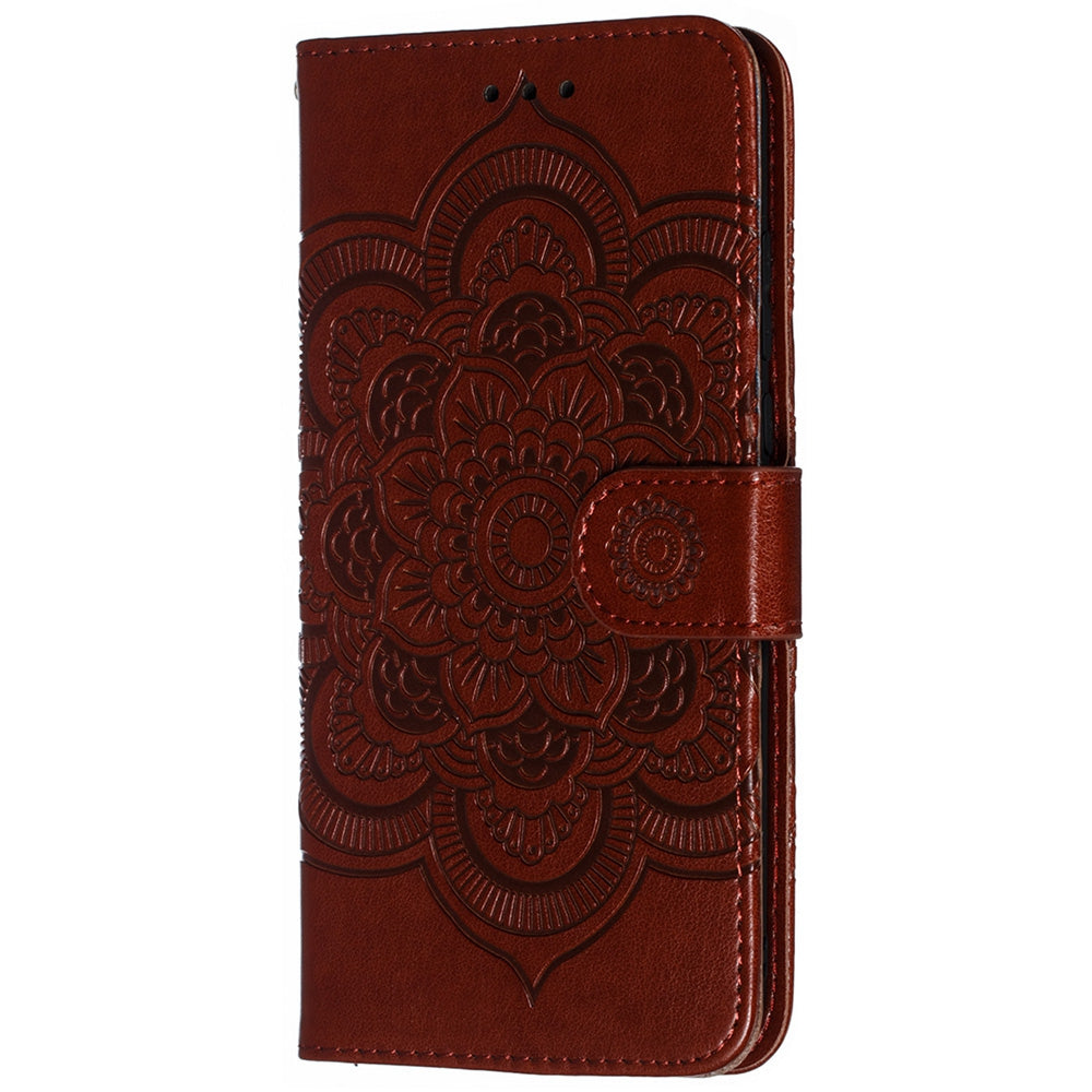 For Huawei P30 Lite/nova 4e/P30 lite New Edition Imprint Mandala Flower Phone Cover Case Leather Wallet