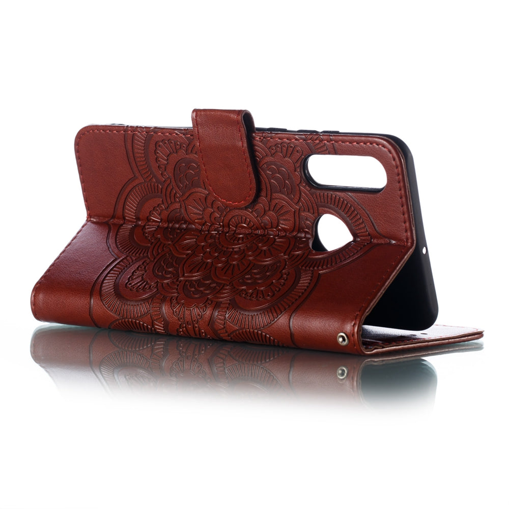 For Huawei P30 Lite/nova 4e/P30 lite New Edition Imprint Mandala Flower Phone Cover Case Leather Wallet