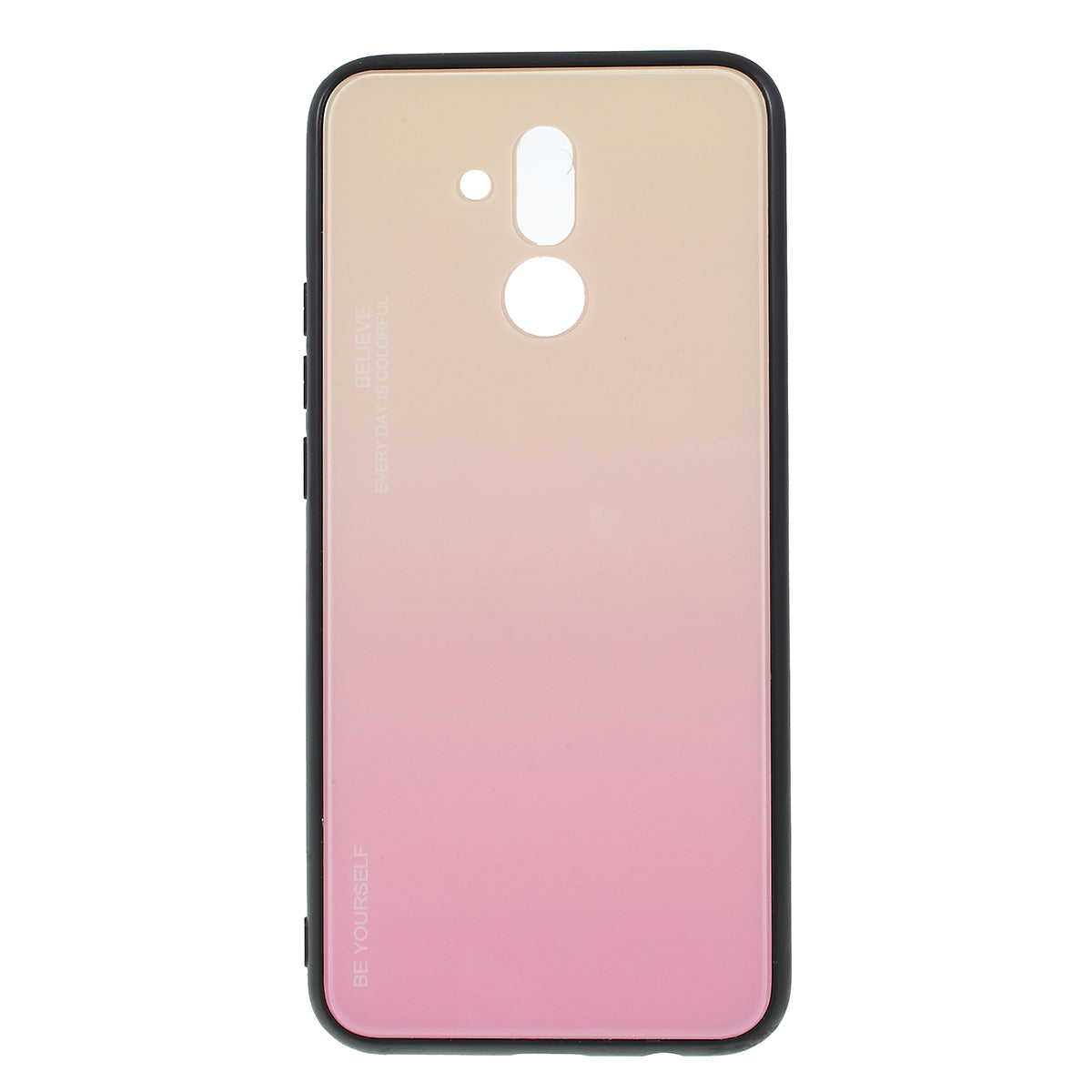 For Huawei Mate 20 Lite Gradient Color Glass + PC + TPU Hybrid Case