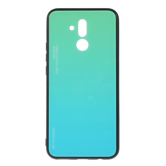 For Huawei Mate 20 Lite Gradient Color Glass + PC + TPU Hybrid Case