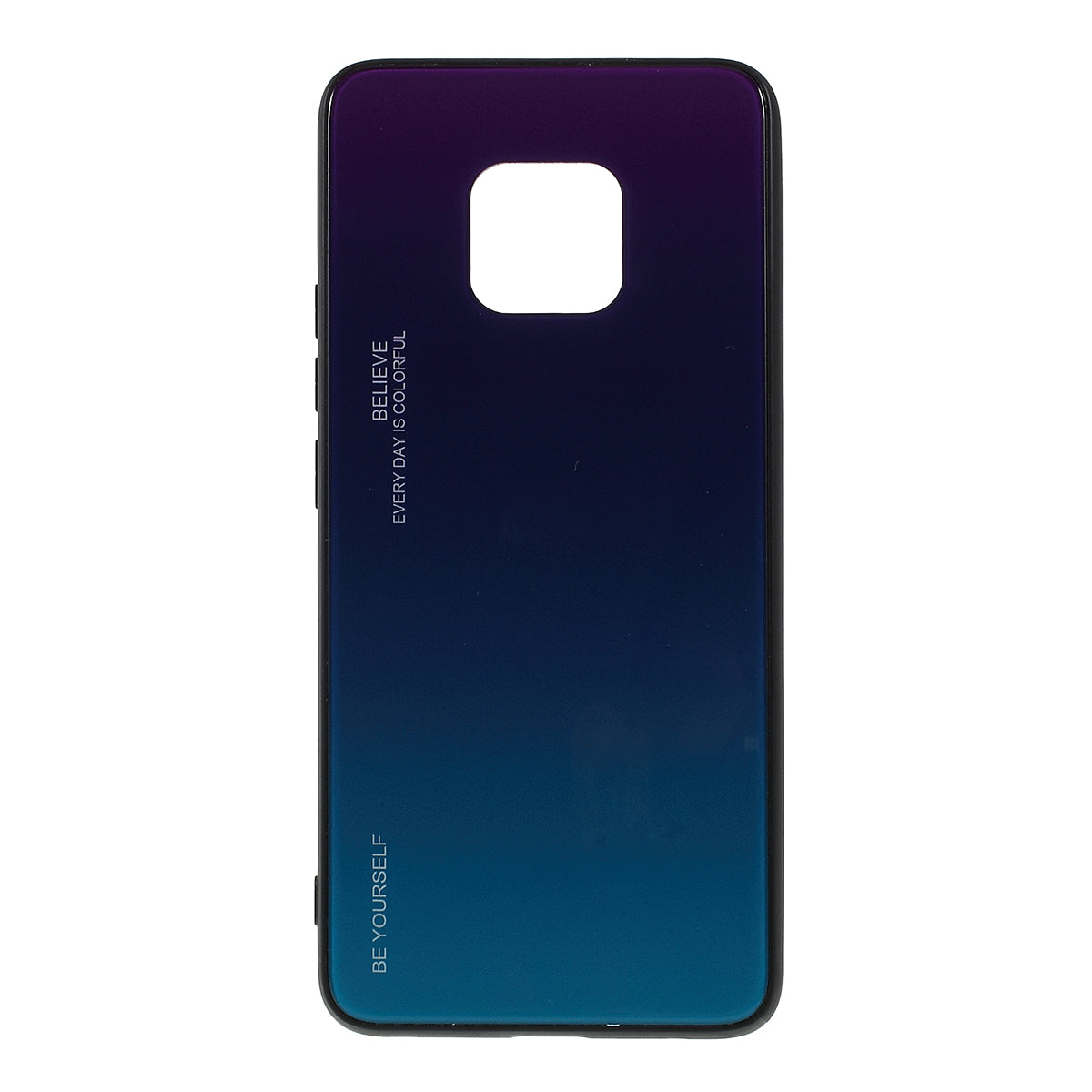 For Huawei Mate 20 Pro Gradient Color Glass + PC + TPU Hybrid Case