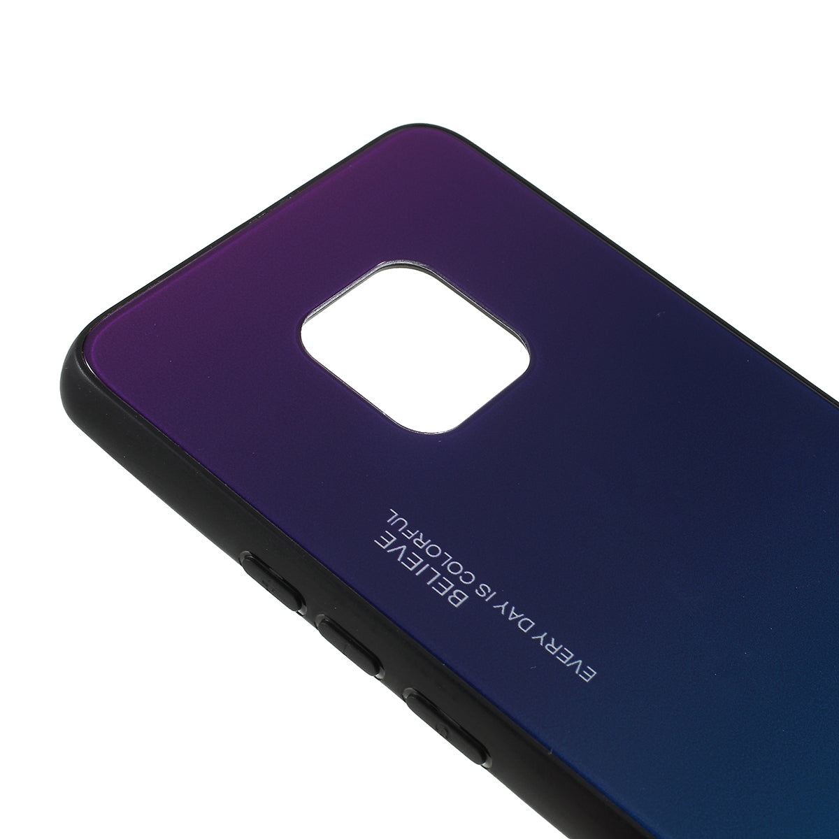 For Huawei Mate 20 Pro Gradient Color Glass + PC + TPU Hybrid Case