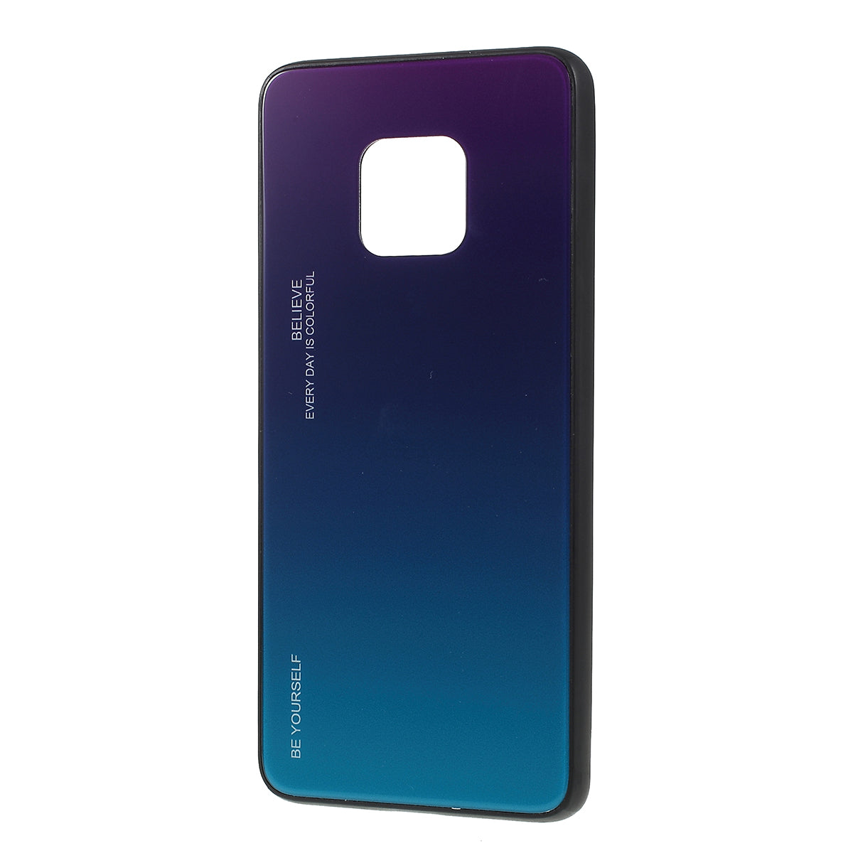 For Huawei Mate 20 Pro Gradient Color Glass + PC + TPU Hybrid Case
