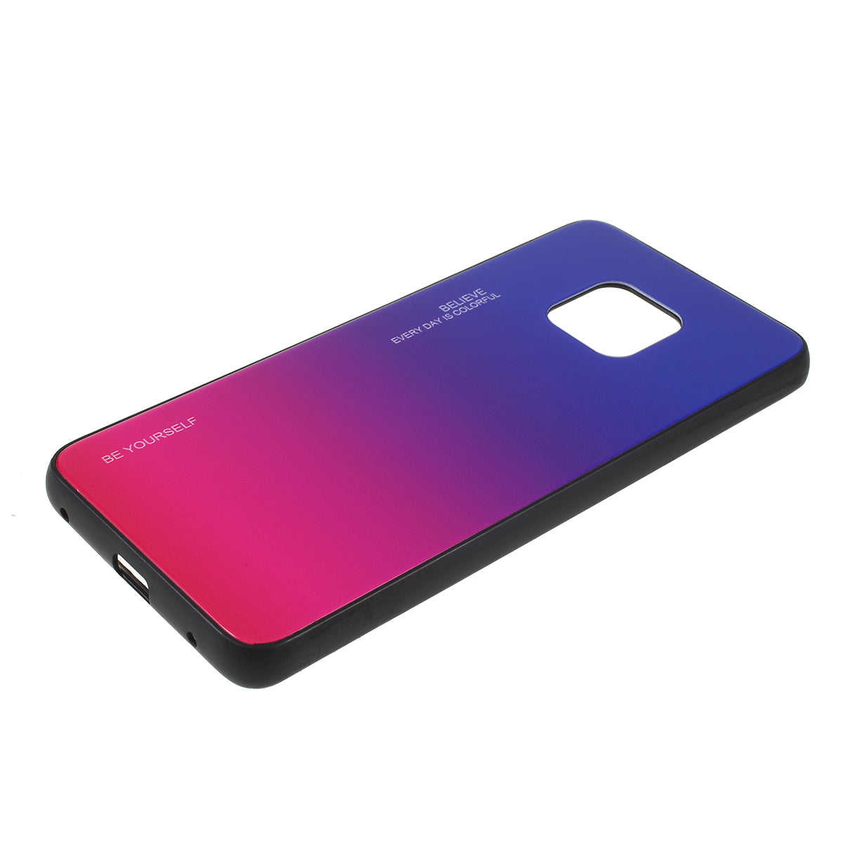 For Huawei Mate 20 Pro Gradient Color Glass + PC + TPU Hybrid Case